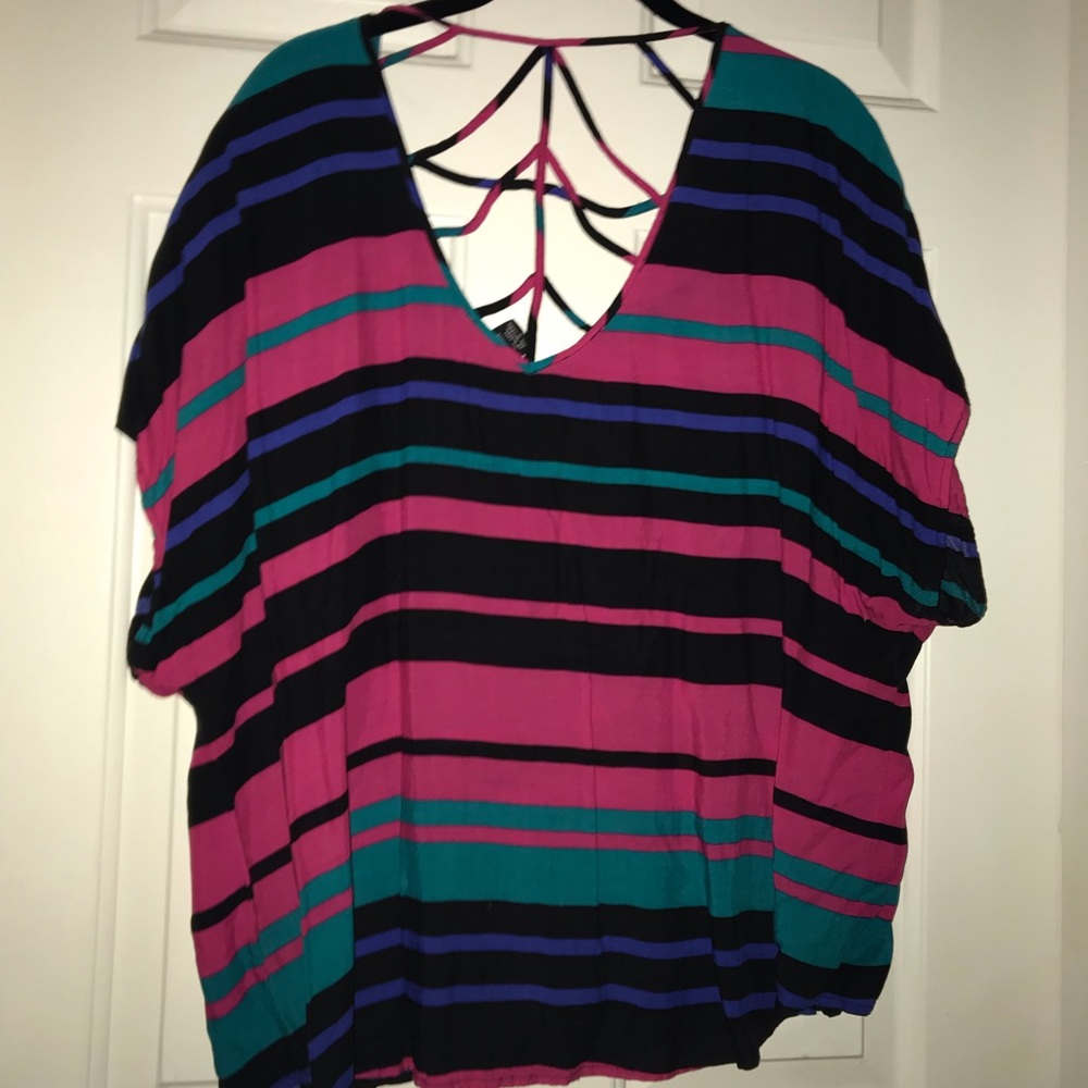 Torrid 2 Open Design Back Cross-Straps Top